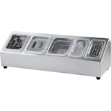 thumbnail of Stalgast Edelstahl Ständer für Gastronormbehälter - 3 x GN 1/6 (150 mm) und 2 x GN 1/9 (150 mm)