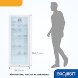 thumbnail of Exquisit Glastürkühlschrank GKS240-GT-160C weiss | Nutzinhalt: 237 L | Türschloss | 6 Gitterablagen | Umluftventilator | Standgerät