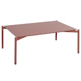 thumbnail of Tavolo da giardino in alluminio HWC-O11, tavolo da salotto da esterno tavolo da balcone, 105x65cm ~ terracotta
