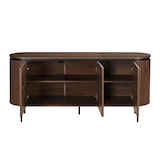 thumbnail of Credenza moderna rettangolare 2 ante L160 cm legno scuro