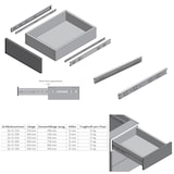 thumbnail of Vollauszug Schubkastenschiene Schubladenauszug h 35mm Teleskopauszug 300mm