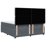 thumbnail of vidaXL Boxspringbett mit Matratze Dunkelgrau 180x200 cm Samt