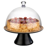 thumbnail of APS 84944  Plateau melamine Ø 31,5 cm noir intérieur aspect bois Frida Lock