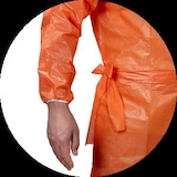 thumbnail of Medi-Inn CLASSIC Infektionsschutzkittel - orange - 139x139 cm - 100 Schutzkittel