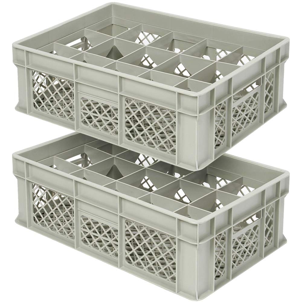 2x Gläserkasten für 15 Gläser bis 175 mm Höhe, max. Glasdurchmesser 109 mm, LxBxH 600 x 400 x 200 mm