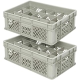 thumbnail of 2x Gläserkasten für 15 Gläser bis 175 mm Höhe, max. Glasdurchmesser 109 mm, LxBxH 600 x 400 x 200 mm