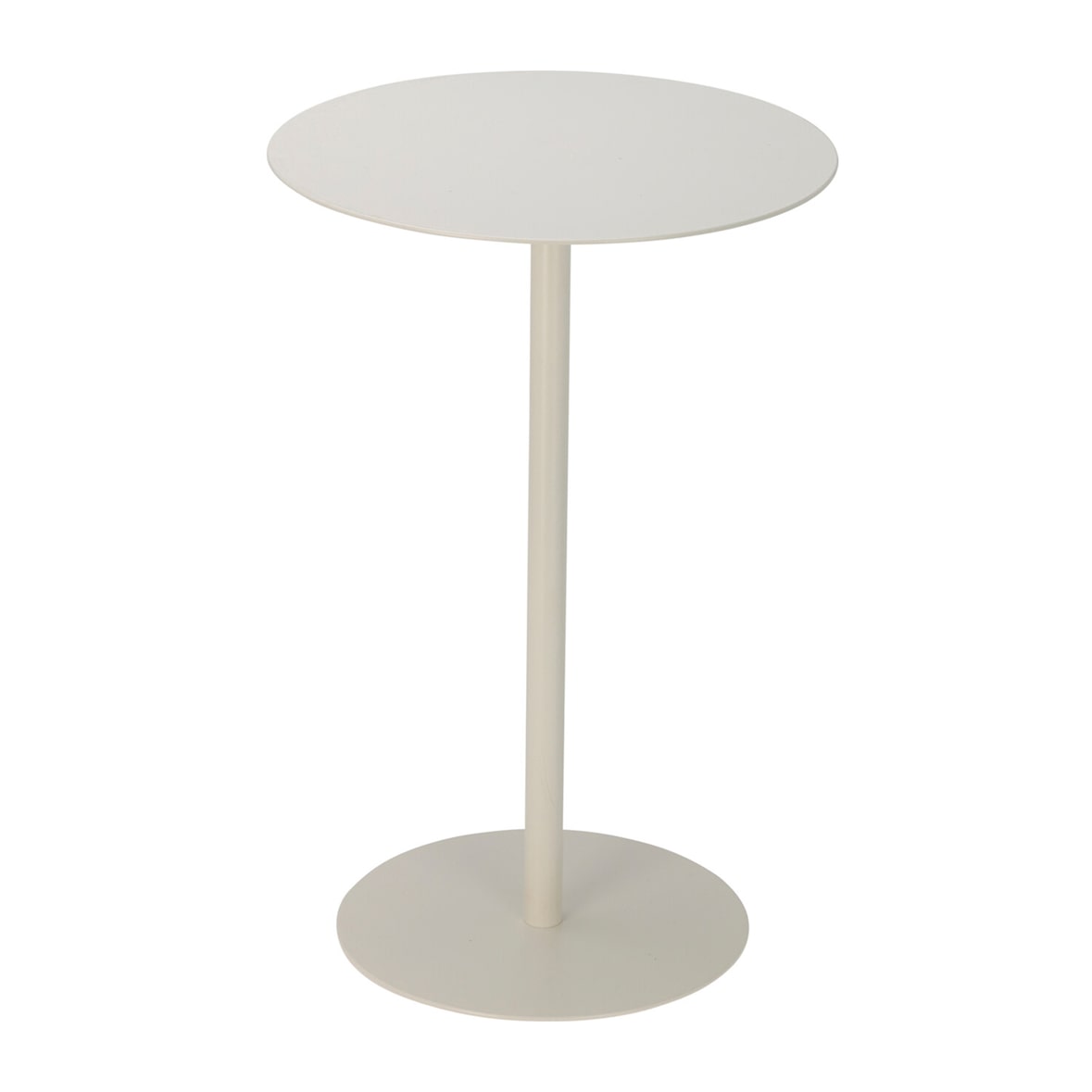 WellHome - Mesa auxiliar redonda de hierro blanco 35x35x53cm