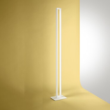 Lámpara de pie LED orientable e inclinable Perenz, 27 W, 2495 lm, altura 161 cm, CCT, color blanco