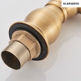 thumbnail of NALA | Vintage Hotel Gastro Messing gebürstet  niedrige Badarmatur |Retro Premium Edelstahl Wasserhahn  Waschbecken klein |Mischbatterie 2 Anschlüsse