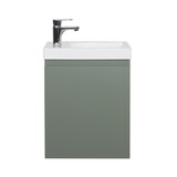 thumbnail of Meuble lave-mains LISA vert + miroir rectangulaire
