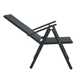 thumbnail of SVITA tuinstoelen Hoge rugleuning Opvouwbaar Verstelbare stoel Set van 2 Aluminium Antraciet