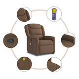 thumbnail of vidaXL Massagesessel Braun Stoff