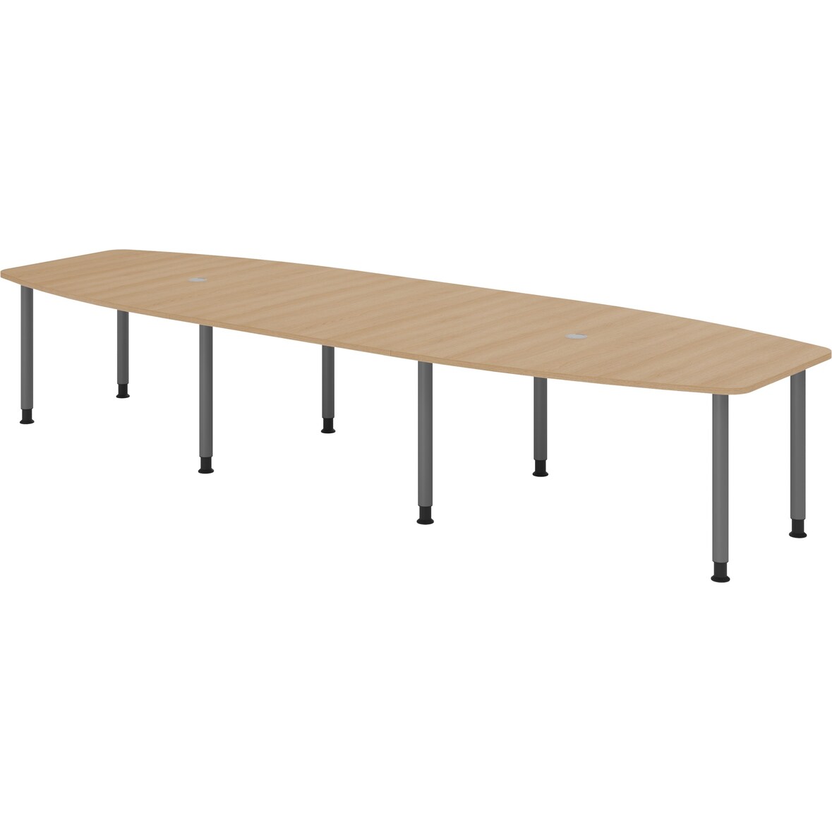 bümö Konferenztisch groß KT40 in Eiche Füße in Graphit