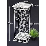 thumbnail of DanDiBo Blumenhocker Metall Weiß Eckig 77 cm Blumenständer 20304 Blumensäule Beistelltisch Pflanzenständer