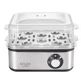thumbnail of Adler AD 4486 Cuociuova elettrico per 8 uova, acciaio inox, tempo di cottura regolabile, 800W, Argento