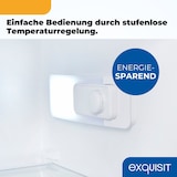 thumbnail of Exquisit Kühl-Gefrierkombination, Kühlschrank mit Gefrierfach, 206 Liter, 4-Sterne-Gefrierfach, 55 cm Breit, Freistehend, KGC5270-45-040E weiss