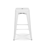 thumbnail of Lot de 4 tabourets de bar en métal blanc mat style industriel - Hauteur 66 cm