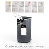 thumbnail of Oreste Luchetta Cesto GRANT ROUND biancheria grigio ruote maniglie etichette Ø40 H65