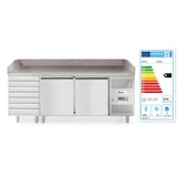 thumbnail of Arktic Pizzatisch mit 2 Türen und 7 Schubladen mit Aufkantung 2020x802x1000mm