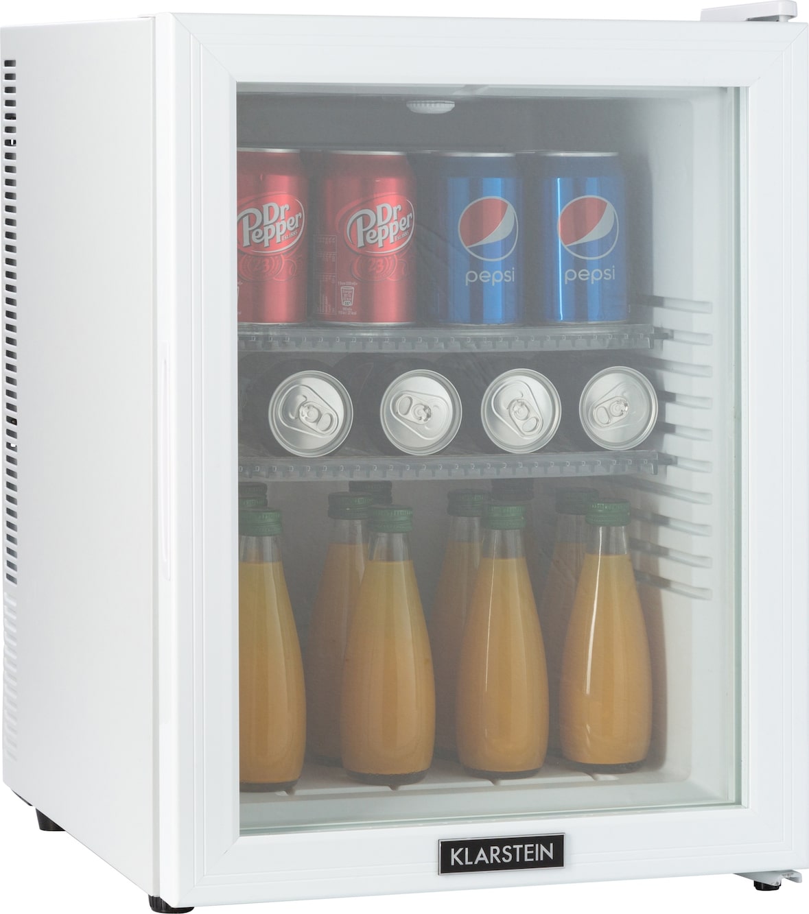 Brooklyn 42 Mini-Kühlschrank Glastür LED Ablage Weiß