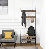 thumbnail of HOMCOM Perchero Metálico de Pie Zapatero 3 Estantes 8 Ganchos Colgador Pasillo