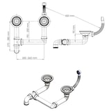 thumbnail of Lavello Da Cucina Doppio Con Foro Troppopieno Bianco In Granito