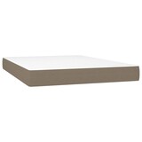 thumbnail of vidaXL Boxspringbett mit Matratze & LED Taupe 140x190 cm Stoff