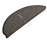 thumbnail of vidaXL Treppenmatten Selbstklebend Sisal 15 Stk. 65x21x4 cm Anthrazit