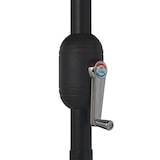 thumbnail of Sombrilla de jardín con palo de metal negra 390 cm