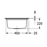 thumbnail of Villeroy&Boch Spülbecken, Küchenspüle Subway Style 50 S Steam 500x510mm, Unterschrankbeite 50cm