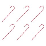 thumbnail of 6 Deko Weihnachtsanhänger Zuckerstangen Christbaumschmuck bruchsicher rot weiß
