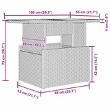 thumbnail of vidaXL Garten-Sofa-Set mit Kissen mit Speicher 7 pcs Beige Poly Rattan