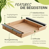 thumbnail of bümö Schreibtisch Organizer Schublade aus Bambus - extra kleine Unterbau Ablage für Stifte, Smartphones & Co. - einfach unter dem Tisch montierbar,