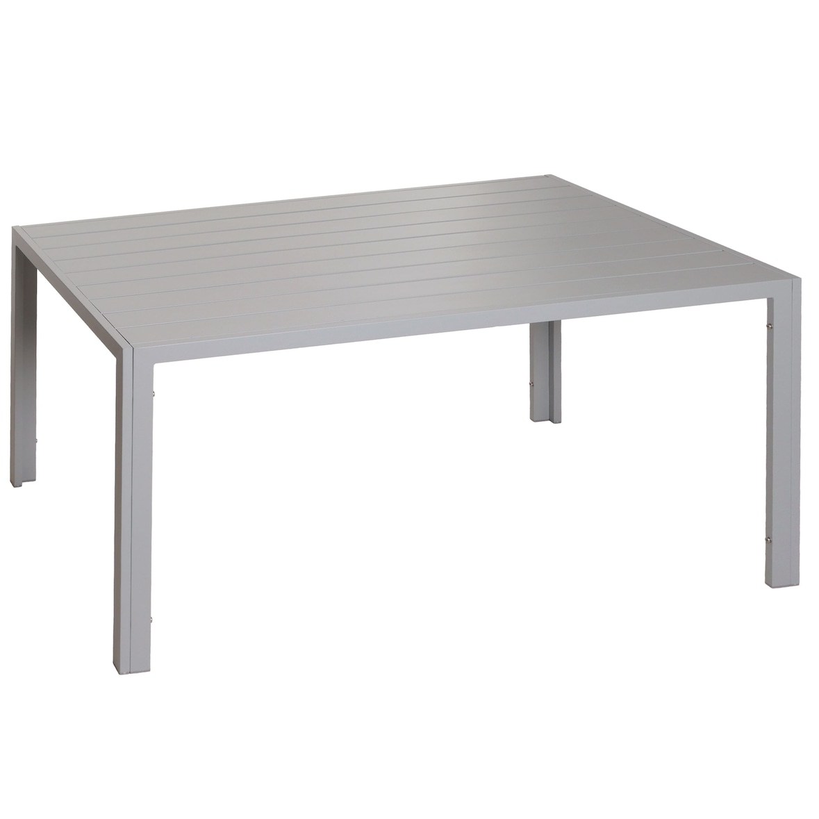 Décoshop26 - Garten-/Balkontisch 140 x 80 cm aus hellgrauem Aluminium 04_0008554