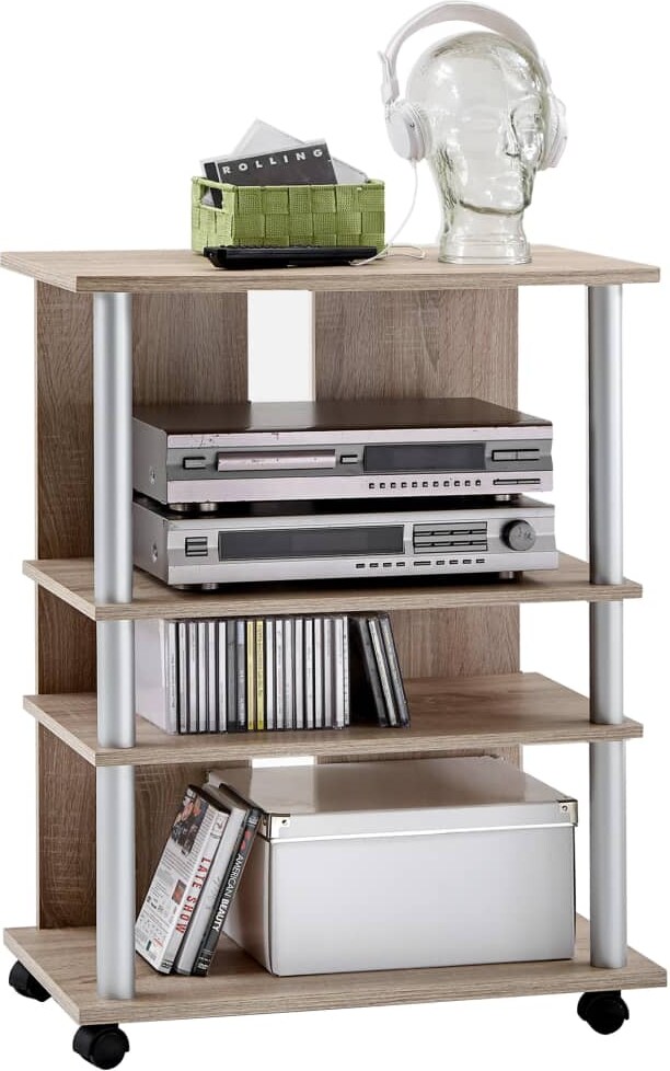 FMD TV/Hi-Fi-Regal mit 3 Fächern 65×40×79,2 cm Eichenbraun