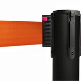 thumbnail of Danieli Store | Postes separadores negro con cinta extensible hasta 3 mt, retráctil y con Sistema de Seguridad | Base Reforzada y cinta naranja