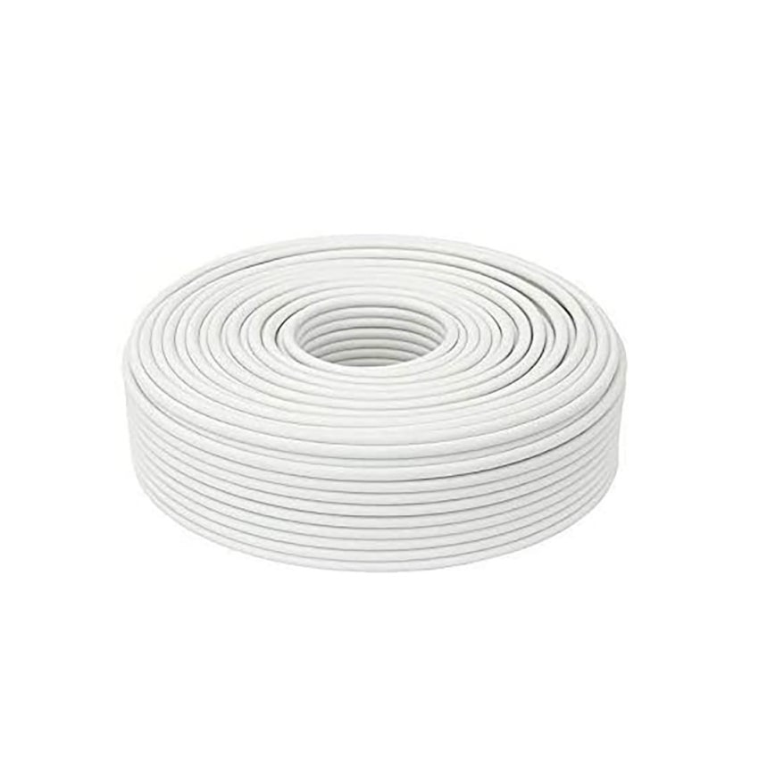 Cabo coaxial para antena de TV, bobina de 100 metros, RG6U, DTT/Satélite