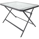 thumbnail of Table de jardin en métal et verre trempé Formentera 110 x 70 cm gris The Home Deco Factory