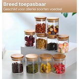 thumbnail of Five Stars® Voorraadpotten - Glazen Potjes Met Deksel - 280 ML - 10 Delige Set - BPA-vrij - Inclusief Pen & Herschrijfbare Stickers