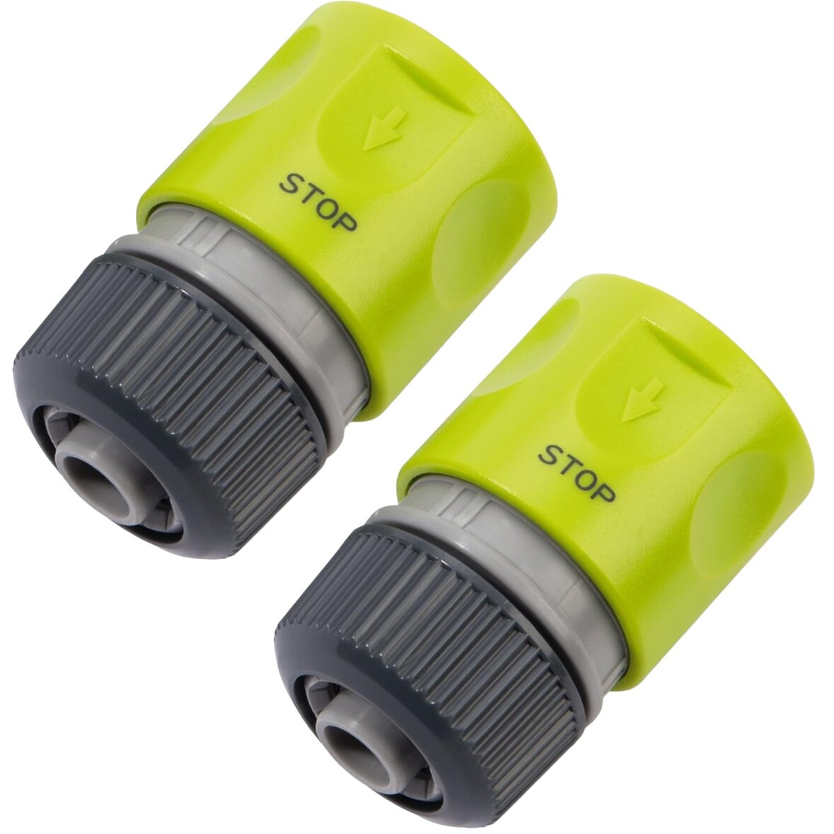 Rehau - Slangstuk - 2 x  Waterstop - Tuinslang aansluiting - Voor 12 en 13 mm slang 1/2" - Schuifkoppeling