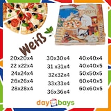 thumbnail of DayBays 3900 Stk. Pizza-Karton 32x32x4 cm  Weiß Kraftpapier bedruckt mit Pizza-Motiv