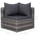thumbnail of vidaXL 4-delige tuinsofa set met kussens grijs poly rotan
