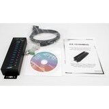 thumbnail of EXSYS EX-1510HMVS HUB metallico gestito a 10 porte USB 3.2 Gen1 con protezione da sovratensione ESD 15KV su guida DIN