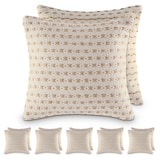 thumbnail of Zierkissen 40x40cm Dekokissen 12-teilig Set 2 x 6 VE Sofakissen Baumwolle u. Jute natur