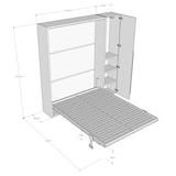 thumbnail of Cama de casal dobrável vertical Versia 160 com guarda-roupa direito de 1 porta Argilla