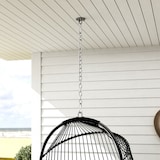 thumbnail of Hängesessel Rattan Optik Dunkelgrau 74x68x105 cm faltbar mit 10 cm Polster und Kopfkissen, Stahlrahmen, 360 Grad Drehhaken, bis 150 kg