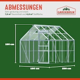 thumbnail of Gardebruk Aluminium Gewächshaus 4,75m² 250x190cm