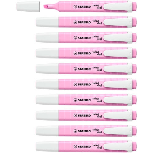 Textmarker - STABILO swing cool Pastel - 10er Pack - Frische Fuchsie