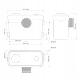 thumbnail of WC Hebeanlage, Fäkalienpumpe, Dusche Waschbecken mit Zerkleinerer 600W