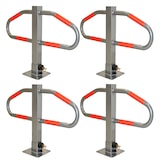thumbnail of 4x Parkplatzsperre 47 x 73 cm Metall grau abschließ- und klappbar Parkplatzbügel Sperrbügel Poller